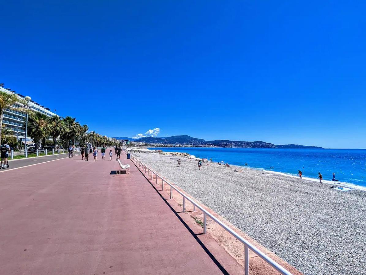 1 Min To The Beach Apartment - Kitchen - Tramway - Air Conditioner - Wifi - Promenade Des Anglais นีซ ภายนอก รูปภาพ